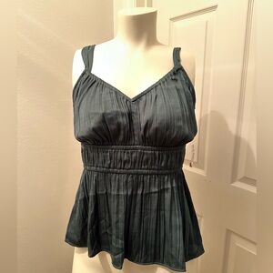 Old navy green silky camisole small